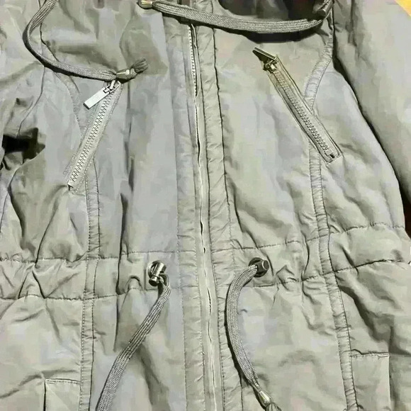 Outback Red Gray Insulated Puffer Jacket Size 34 (Small) Hooded Faux Fur Trim - Picture 3 of 10